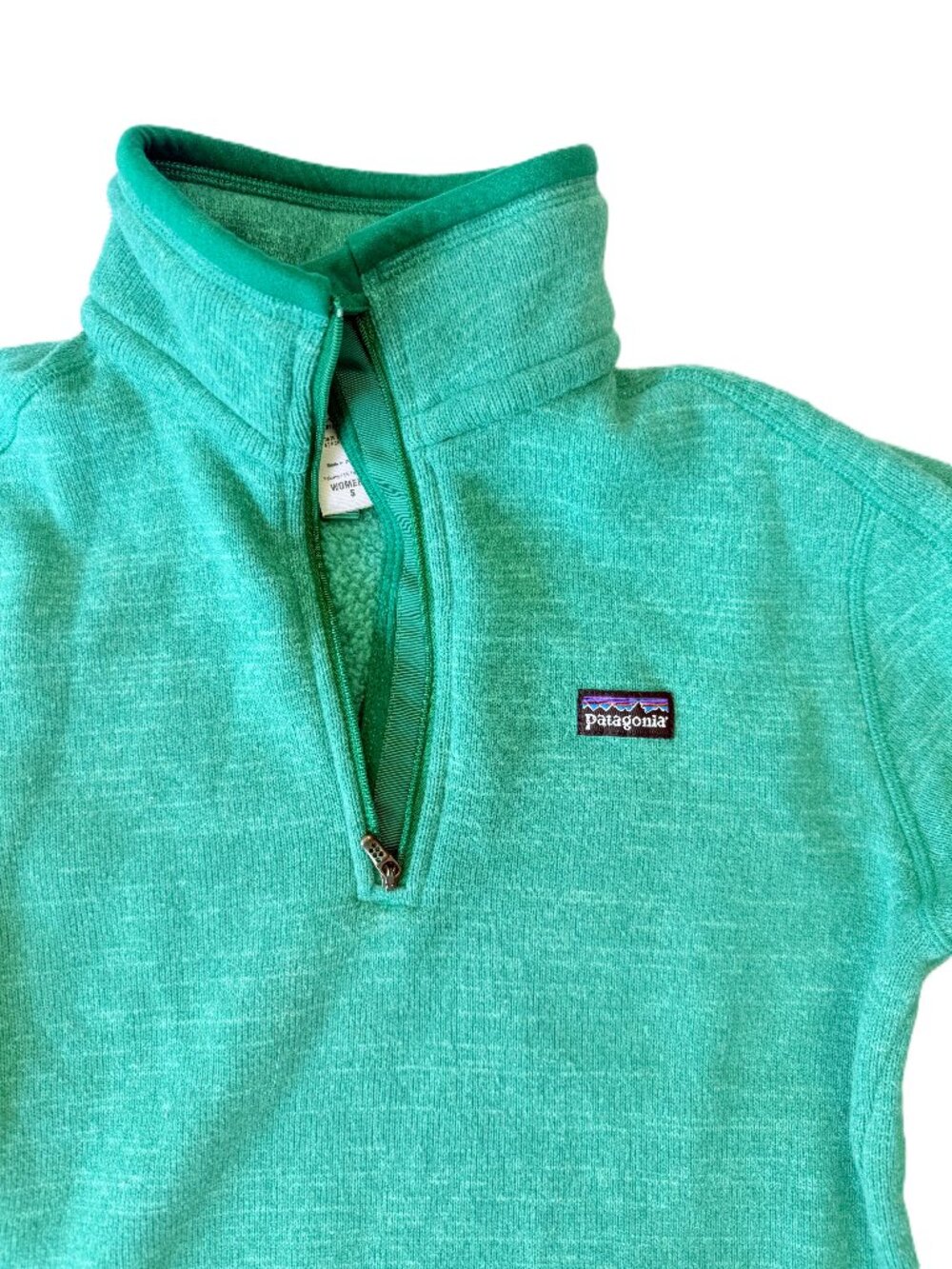 Patagonia Better Sweater 1/4 Zip Fleece Aqua Gorpcore Womens Small 3905
